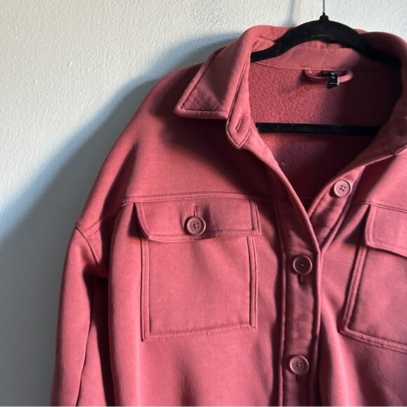 Lazy Pants Sz M Raspberry Shacket - Picture 3 of 10